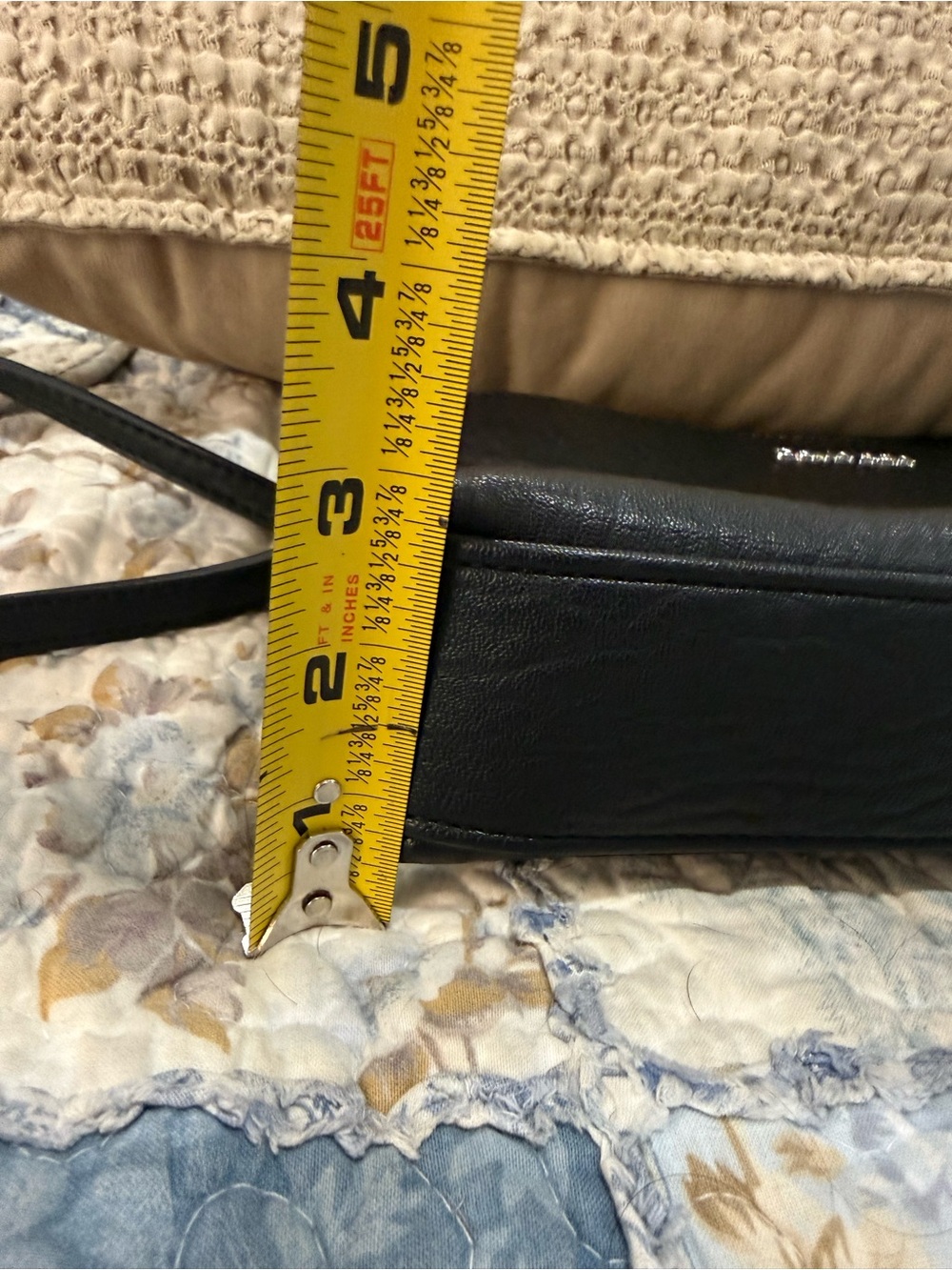 Calvin Klein Black Leather-Look Crossbody with Slim Profile - Picture 4 of 6